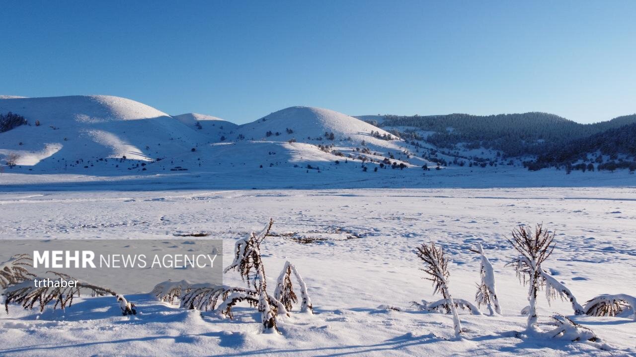 مناظر زیبای زمستانی در دریاچه آبانت
