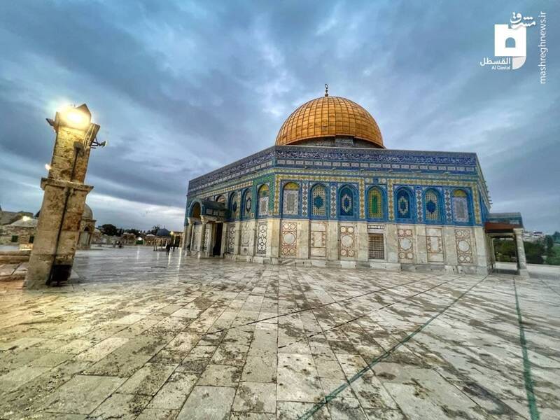 صبح بارانی مسجدالاقصی