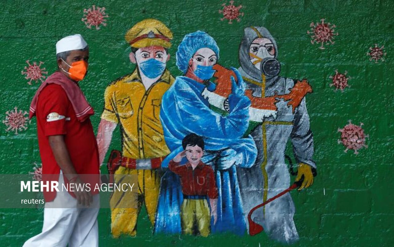 جنگ با کرونا روی دیوارهای جهان