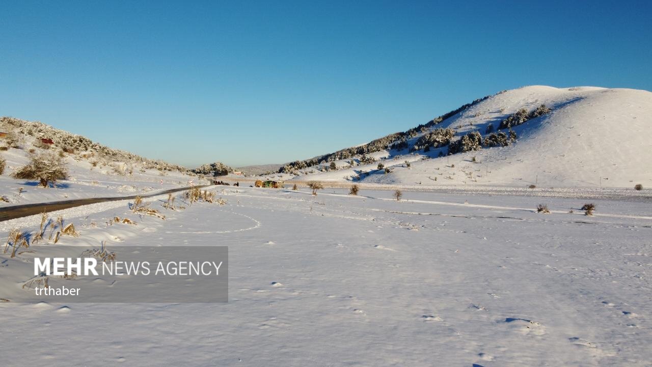مناظر زیبای زمستانی در دریاچه آبانت