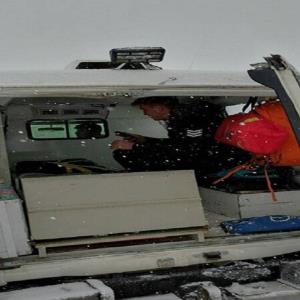 نجات دانش آموز گرفتار در برف در الموت
