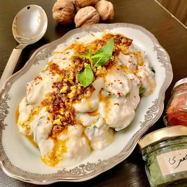 طرز تهیه بورانی کدو و گردو خوشمزه به روش ترکیه ای