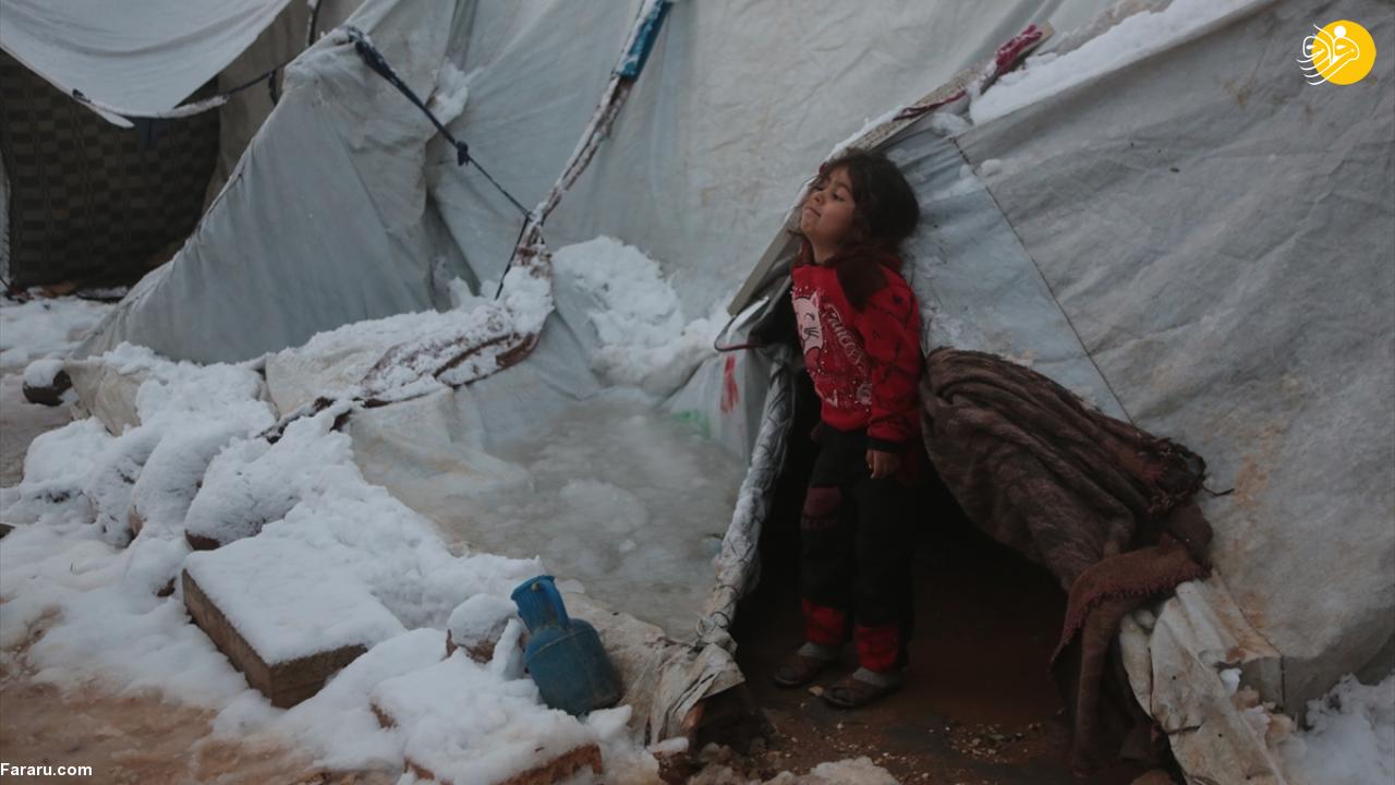 عکس/ آوارگان سوری یخ زدند 