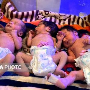 تولد نوزادان 3 قلو در بیمارستان بی بی حکیمه گچساران