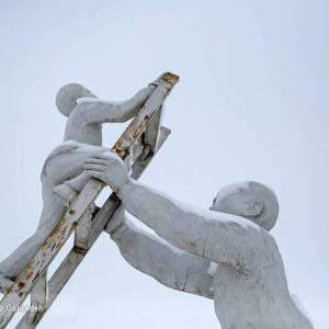 عکس/ مجسمه‌های برفی در اردبیل
