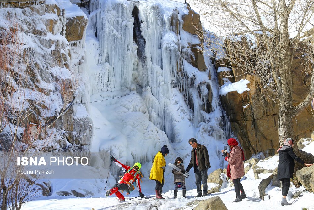 عکس/ آبشار یخی گنجنامه