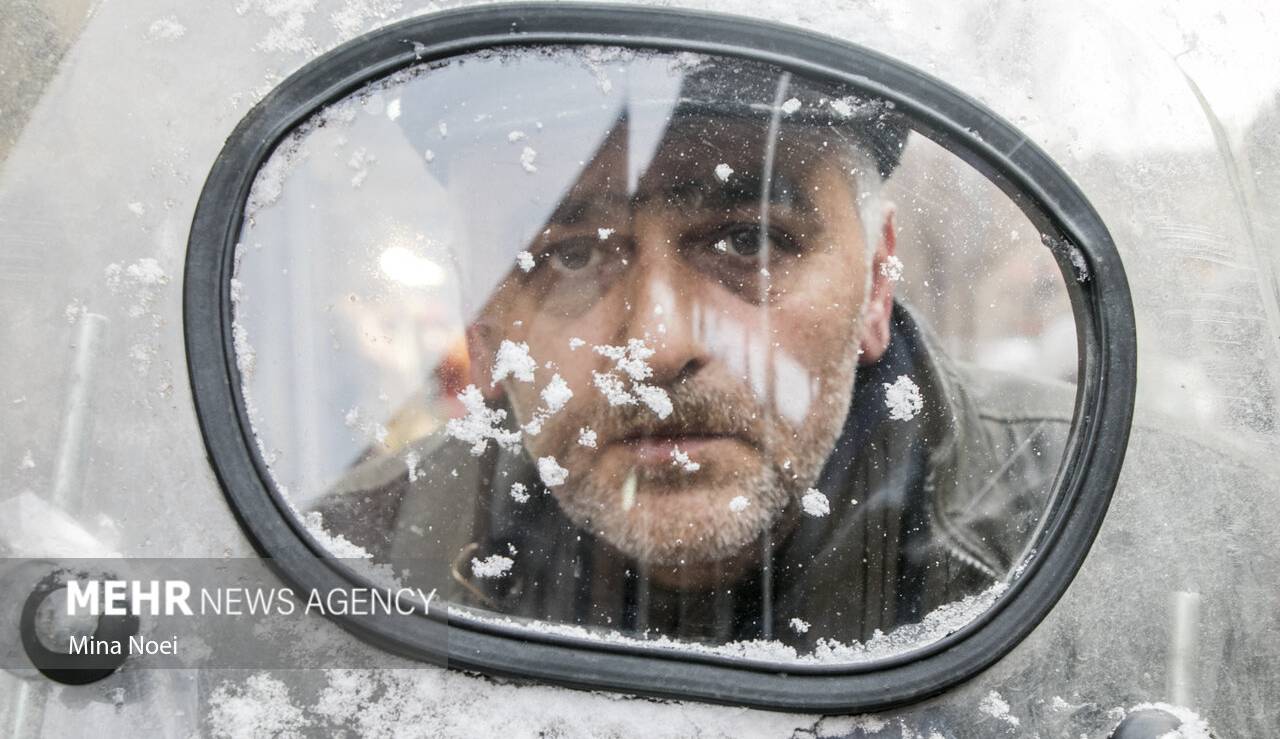 عکس/ بارش شدید برف در تبریز