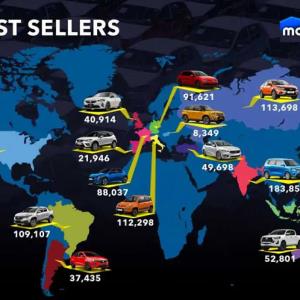 پرفروش ترین خودروهای جهان در کشورهای مختلف