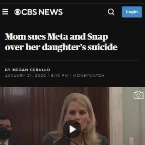 شکایت از اینستاگرام و اسنپ چت به خاطر خودکشی دختر 