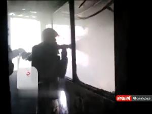 تازه ترین تصاویر از آتش سوزی در داخل مسافرخانه راه آهن