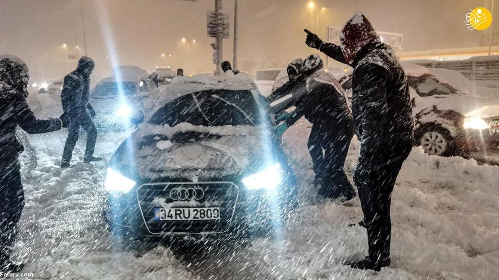 عکس/ برف بی‌سابقه ترکیه را فلج کرد!