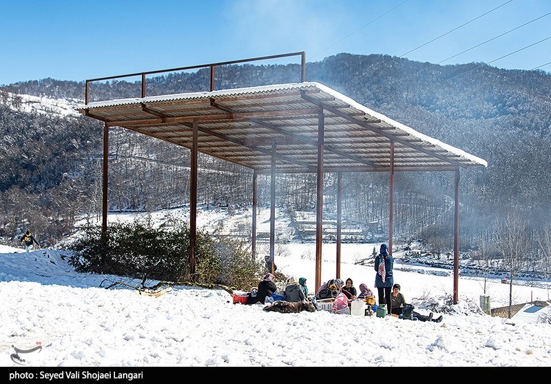 طبیعت زیبای برفی در ارتفاعات مازندران 