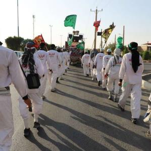 ۹۰ زائر عراقی پیاده از شیروان عازم مشهد مقدس شدند