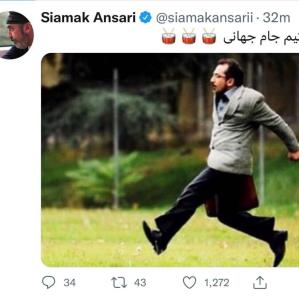 واکنش متفاوت سیامک انصاری به صعود تیم ملی به جام جهانی