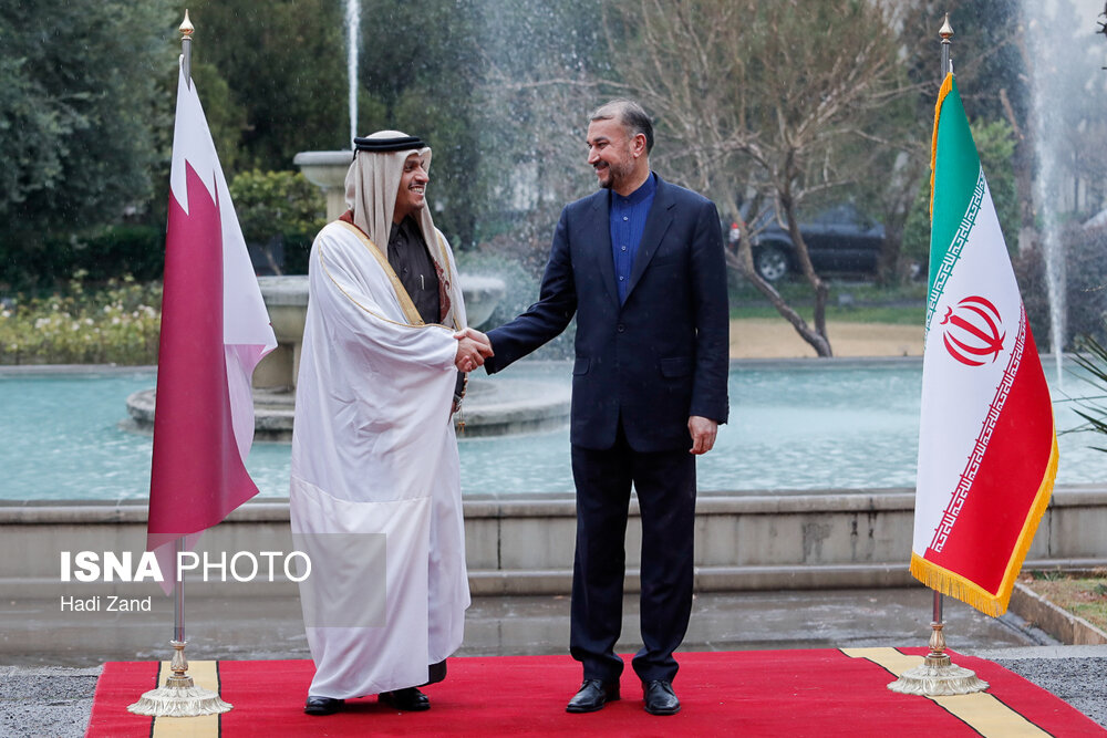 عکس/ دیدار وزیر امور خارجه قطر با امیر عبداللهیان
