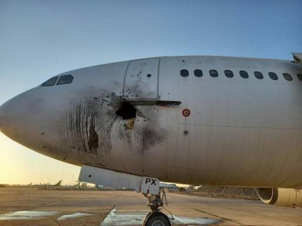 عکس/ حمله راکتی به فرودگاه بین المللی بغداد