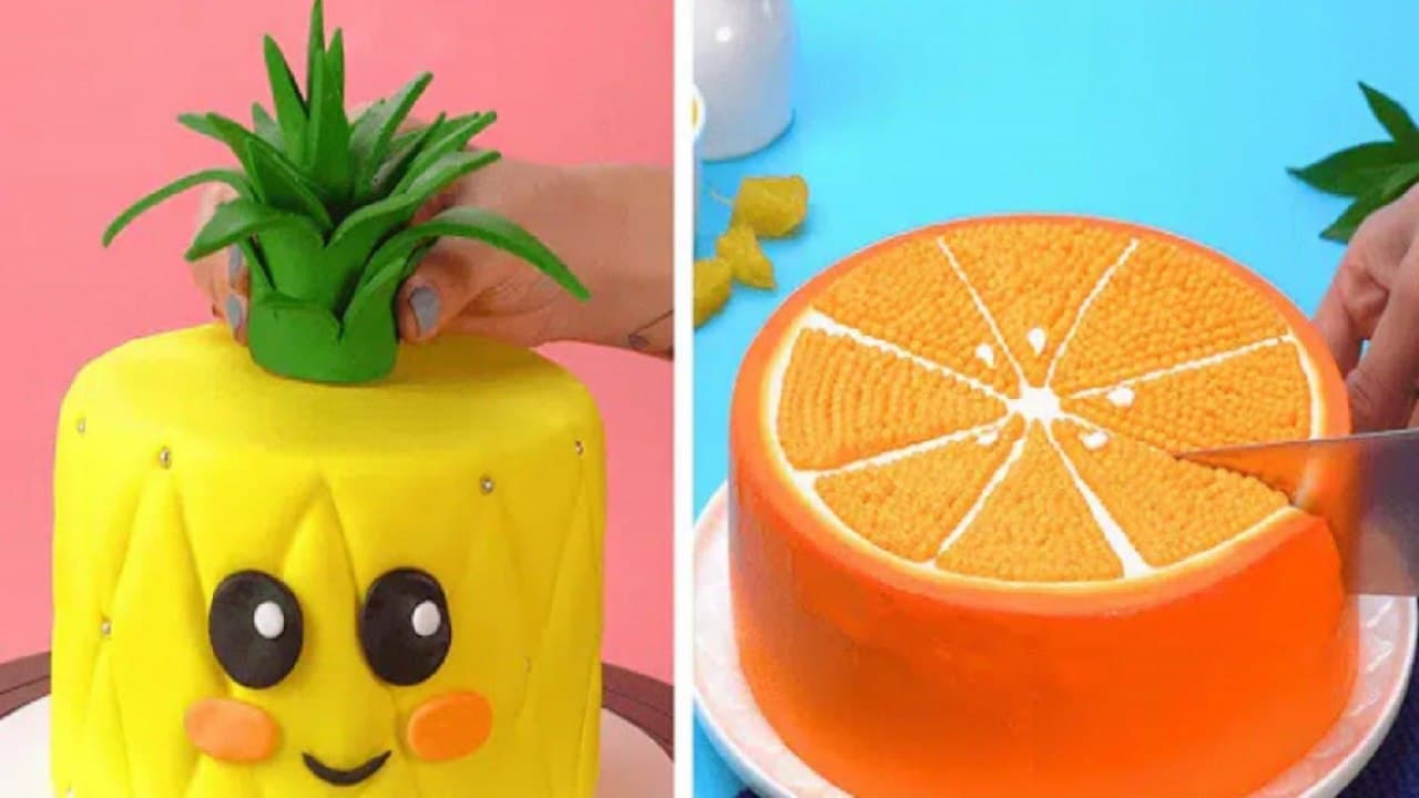 آموزش تزئین کاپ کیک به شکل میوه