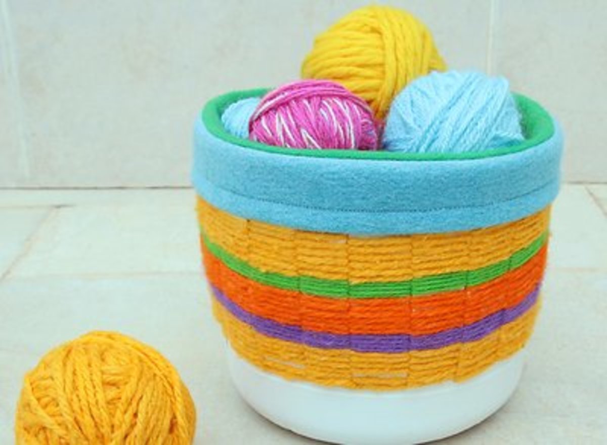 خلاقیت با کاموا و بطری پلاستیکی