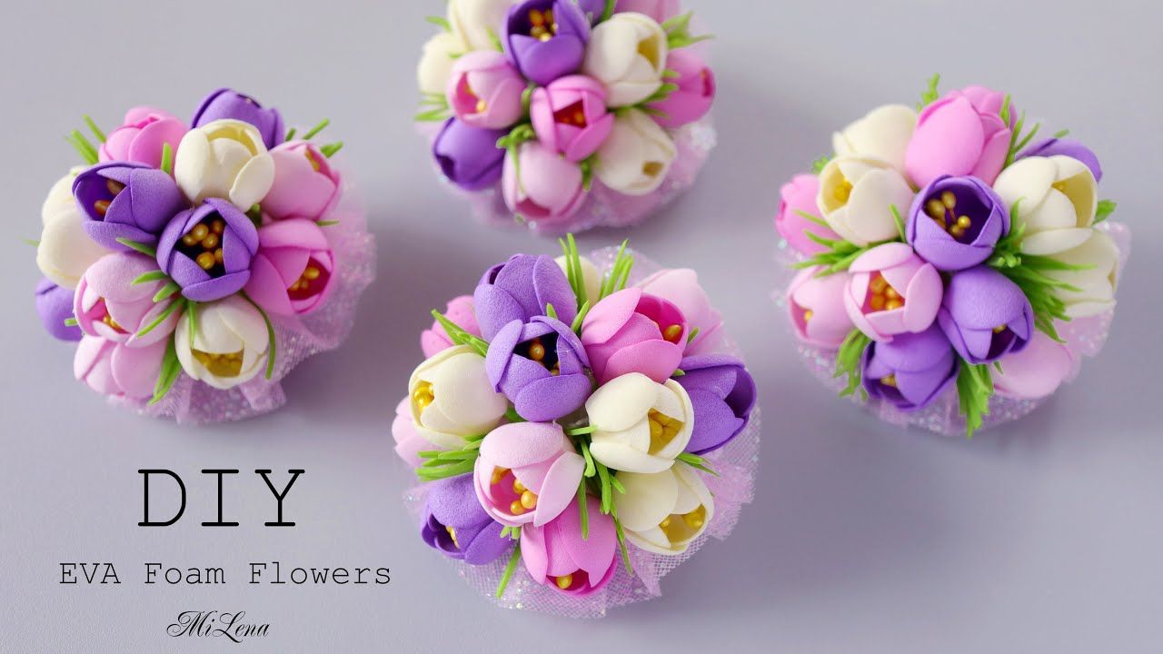 آموزش گام به گام این دسته گل های زیبا