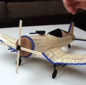 ساخت هلیکوپتر با چوب کبریت 