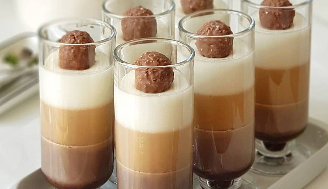 آموزش دسر 3 رنگ زیبا با روشی راحت