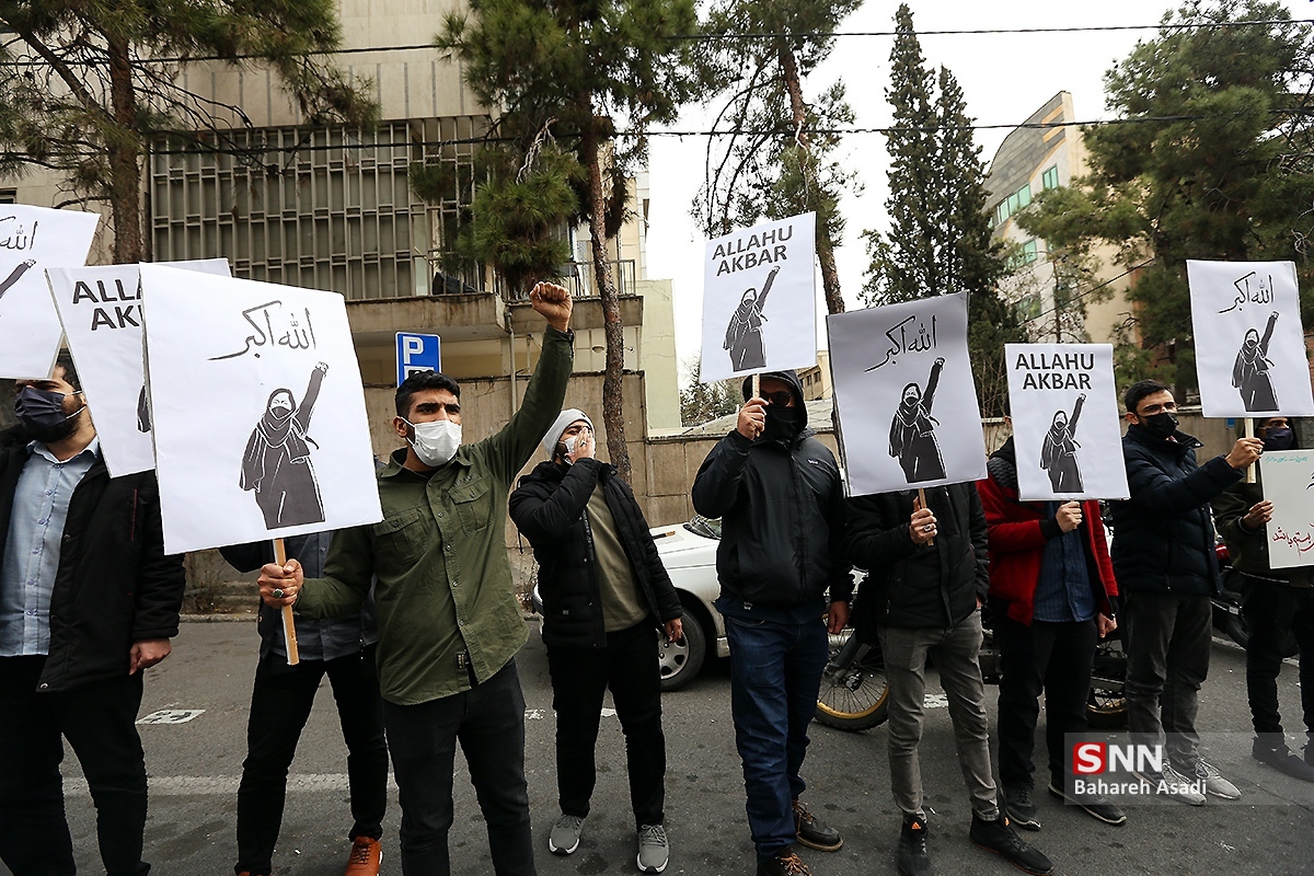 تجمع دانشجویان دانشگاه تهران در اعتراض به‌ اقدام ضداسلام هند