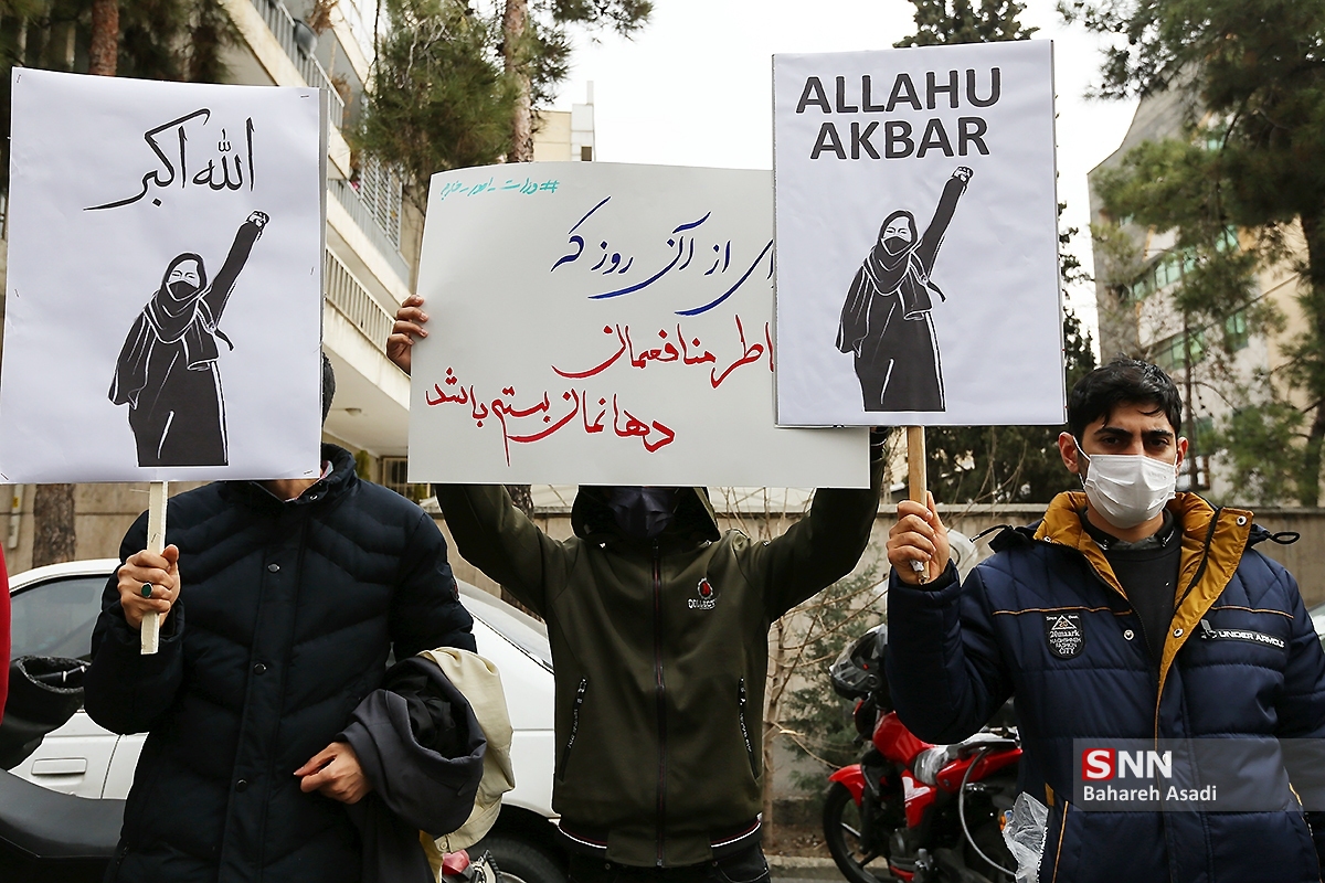 تجمع دانشجویان دانشگاه تهران در اعتراض به‌ اقدام ضداسلام هند