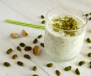 تهیه حرفه ای شیر پسته با روش کافه ای ها