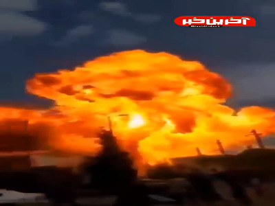 لحظه انفجار شدید مخزن گاز ال پی جی در یک واحد صنعتی