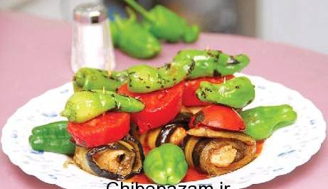 آموزش طبخ رولت مرغ و بادمجان آموزش طبخ رولت مرغ و بادمجان