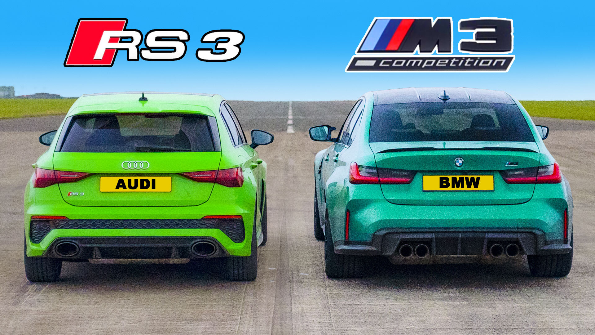 درگ جالب بی‌ام‌و M3 با آئودی RS3، قدرت بیشتر در برابر وزن کمتر