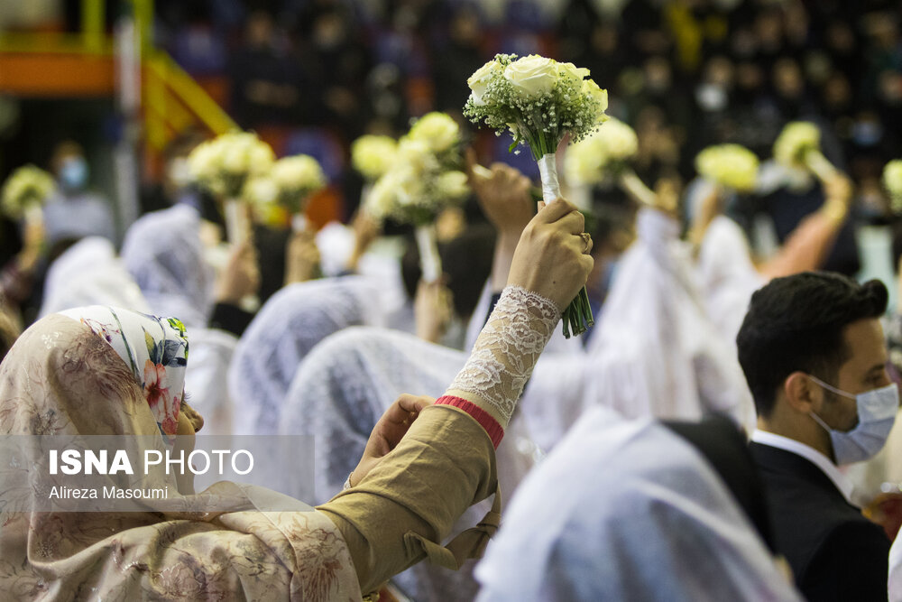 عکس/ جشن ازدواج آسان ۱۲۰ زوج کارگر