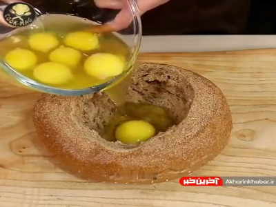 آموزش تهیه میان وعده مقوی با نان جو و تخم مرغ