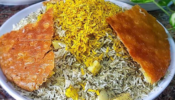 سیب زمینی پلو کرمانشاهی