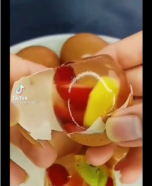 جذابیت تهیه ژله میوه ایی تخم مرغی