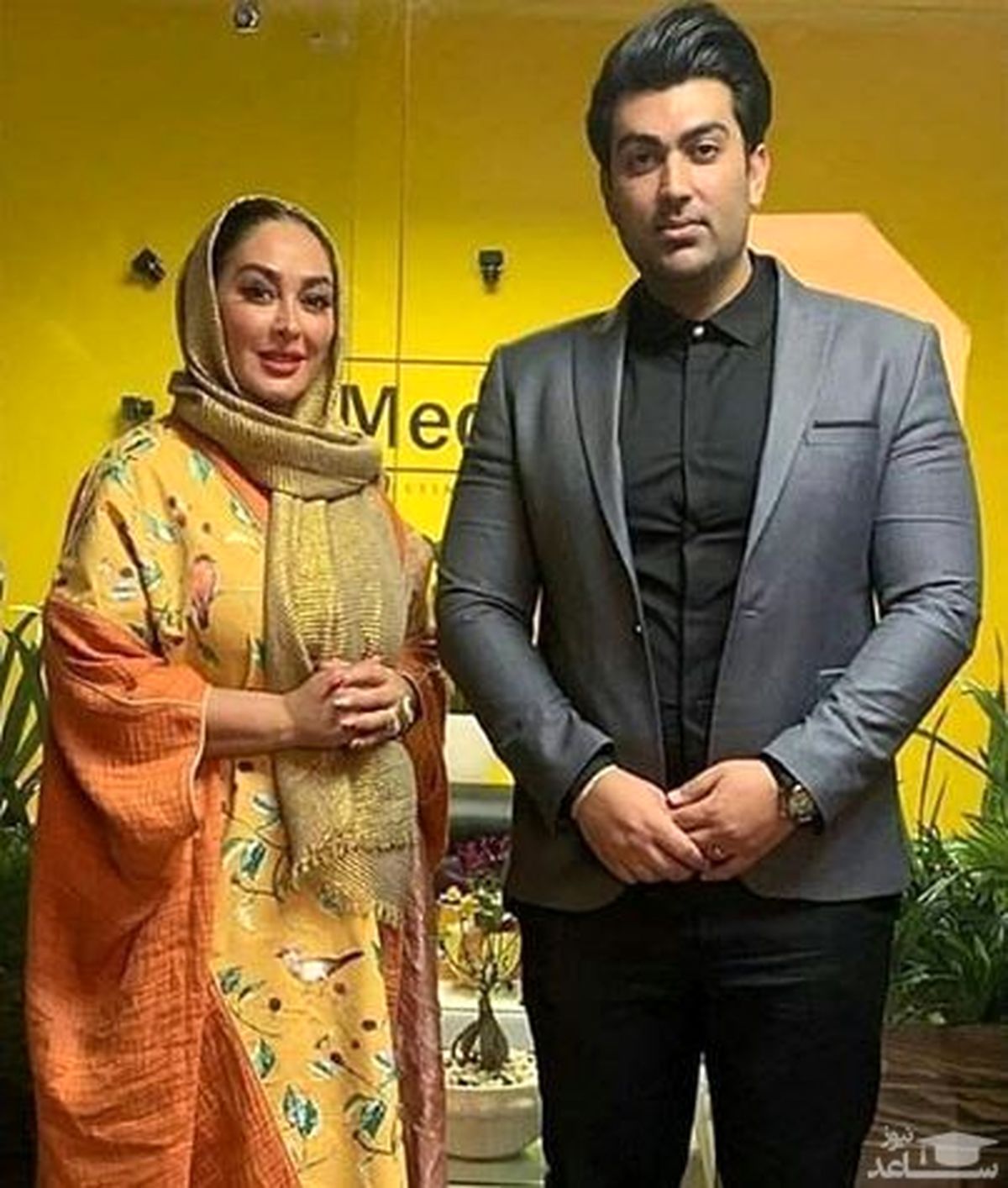 چهره ها/ سلفی دو نفره الهام حمیدی و همسرش
