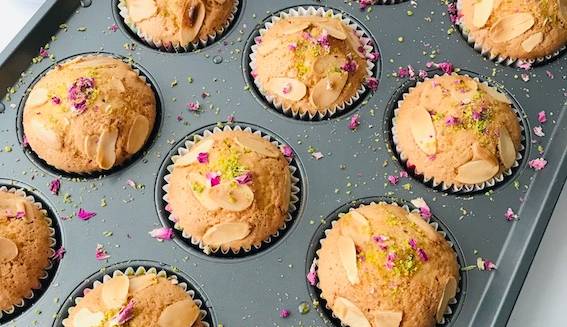 طرز تهیه کاپ کیک باقلوایی