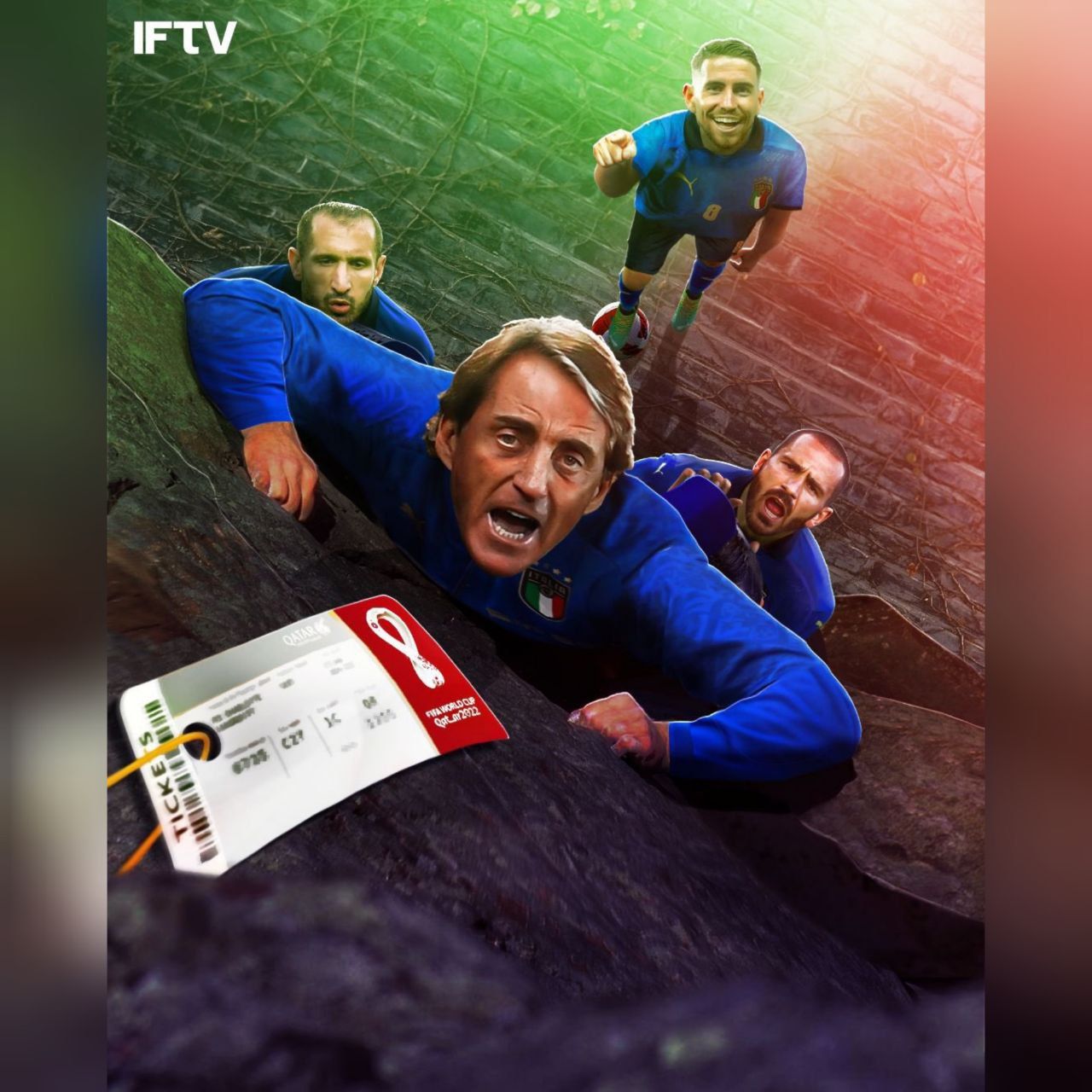طرح جالب IFTV ، ایتالیا و مسیر دشوار برای رزرو بلیط‌ جام جهانی قطر