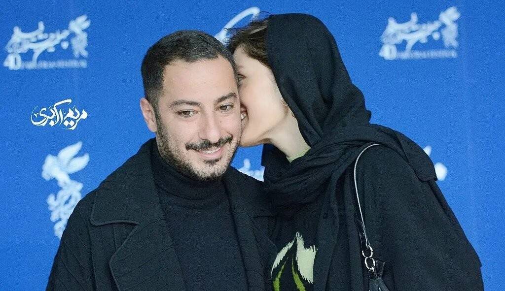 چهره‌ها/ سلفی عاشقانه فرشته حسینی و نوید محمدزاده زیر برف