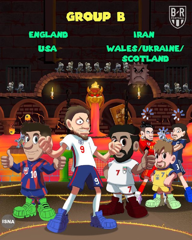 طرح کارتونی بلیچر ریپورت از ایران و رقبایش در جام‌جهانی ۲۰۲۲