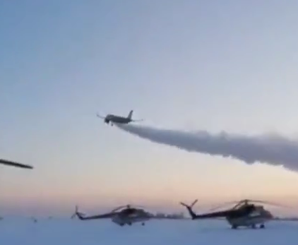 تیک‌آف از فرودگاه میرنی یاکوتیا روسیه در دمای ۳۵- درجه