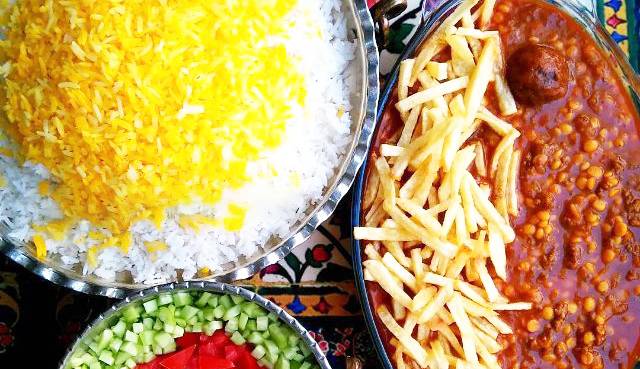 قیمه با گوشت چرخ کرده به روش مستر تابه