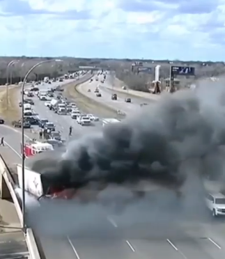 نجات راننده بطرز معجزه آسا از حادثه ای وحشتناک