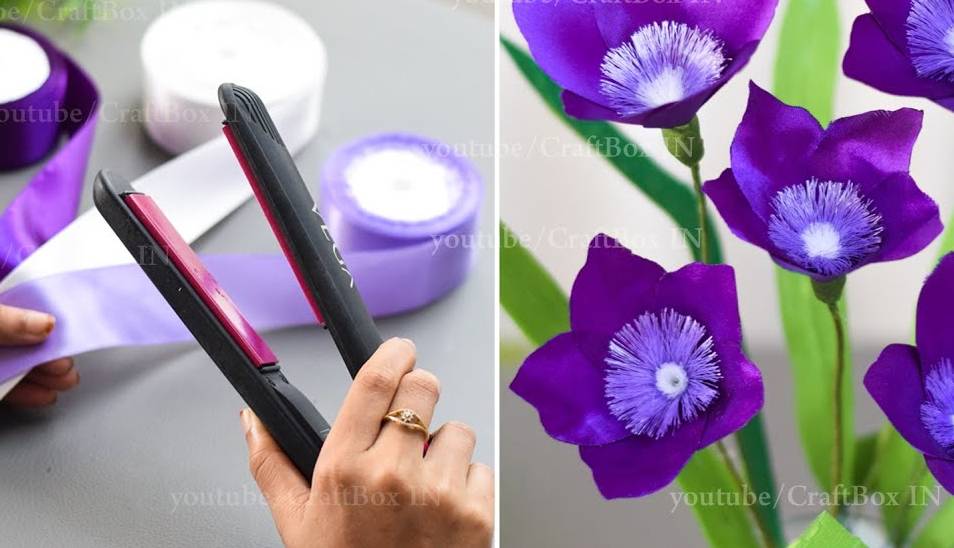 ترفند درست کردن گل روبانی