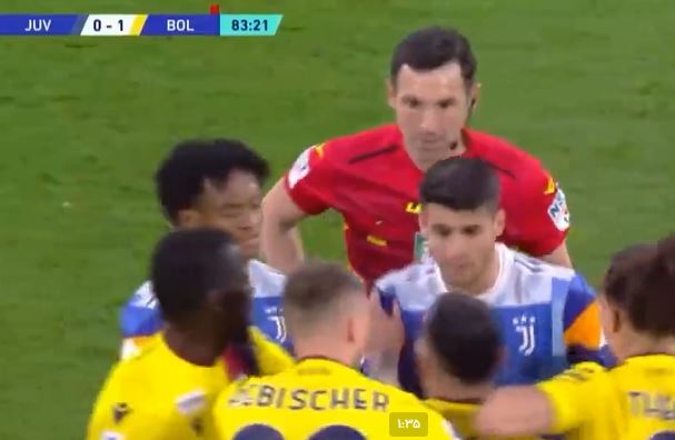 اخراج جنجالی دو بازیکن بولونیا مقابل یوونتوس!