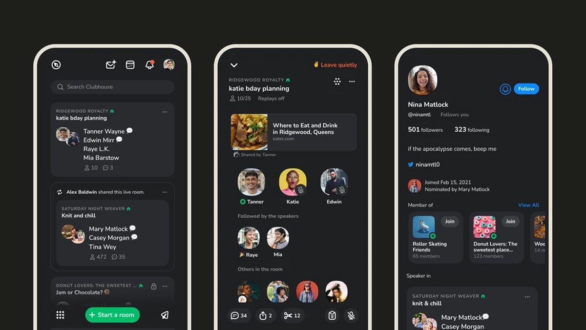 پشتیبانی از دارک مد در کلاب هاوس به اندروید و iOS افزوده شد