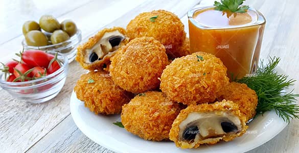 آموزش قارچ سوخاری رستورانی بدون آرد سوخاری