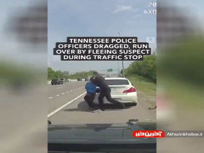 فرار عجیب متخلف رانندگی از دست پلیس در آمریکا!