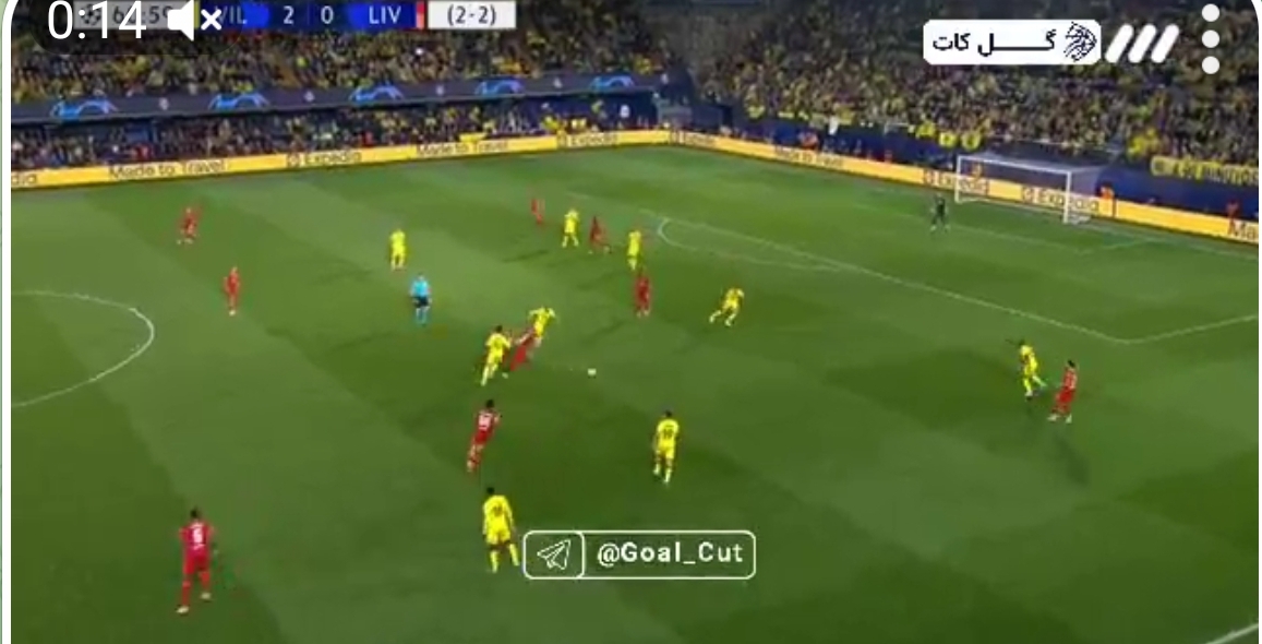 گل اول لیورپول به ویارئال توسط فابینیو در دقیقه 62