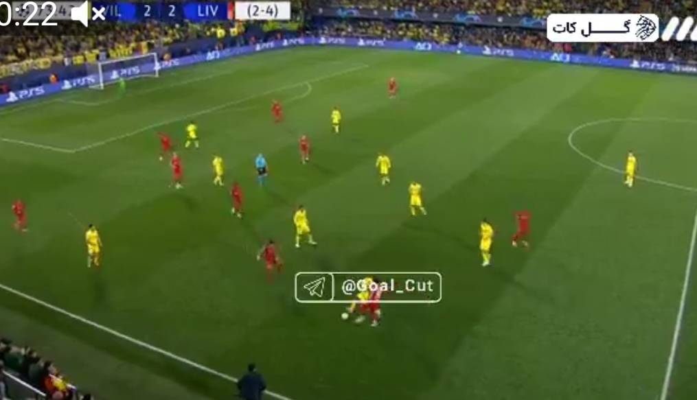 گل سوم لیورپول به ویارئال توسط مانه در دقیقه 74